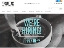 Tablet Screenshot of fiddleheadscoffee.com